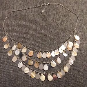 Silver dangly necklace lightly worn